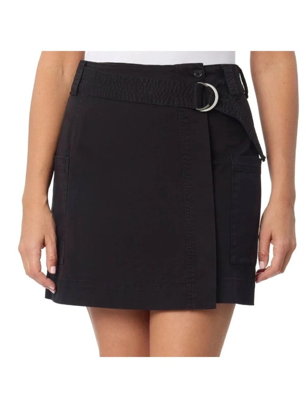 NWT Briggs Women's XXL Black Cargo Skorts With Belt Cotton Blend J2003
